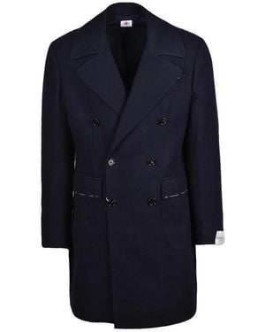 Luigi Borrelli Napoli Double-Breasted Coats - Blue