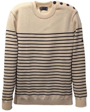 Saint James Round-Neck Knitwear - Neutro