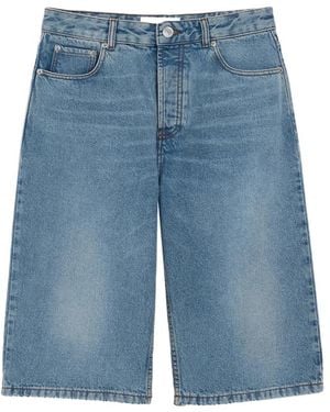 Ami Paris Denim Shorts - Blue