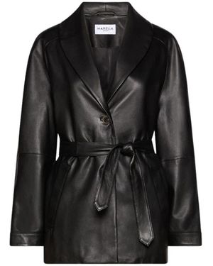 Marella Leather Jackets - Schwarz