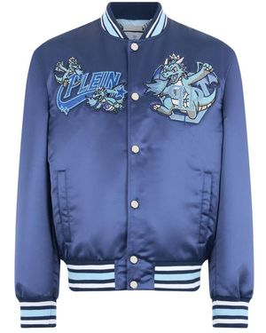 Philipp Plein Bomber Jackets - Blu