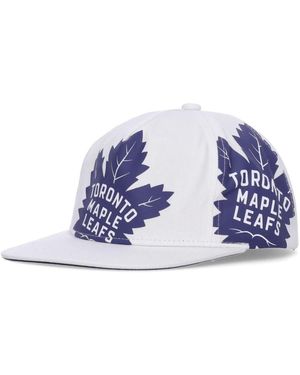 Mitchell & Ness Accessoires ,Veelkleurig ,Katoen Toronto Maple Leafs Platte Klep Pet - Blauw