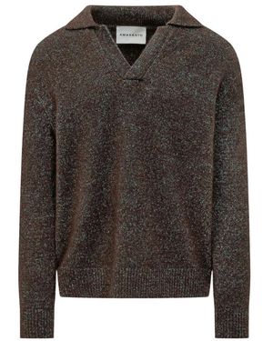 Amaranto Truien & Vesten ,Bruin ,Polo - Zwart