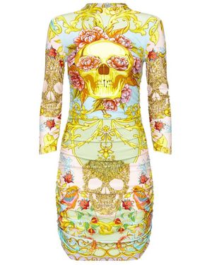 Philipp Plein Short Dress Baroque - Metallic