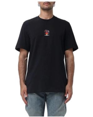 MSGM Grafik-T-Shirt - Schwarz