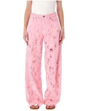 Haikure Loose Fit Jeans - Pink