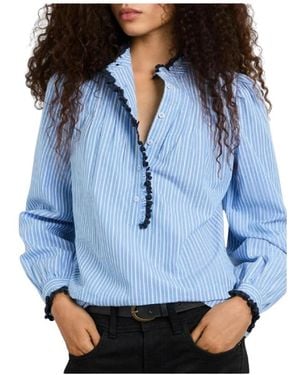Pepe Jeans Overhemden ,Blauw ,Blouses