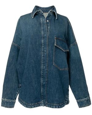 Nine:inthe:morning Maxi Denim Overhemd - Blauw