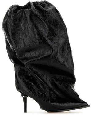 McQueen Schwarze leder-stiefeletten