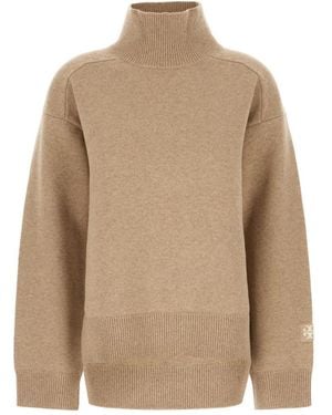 Tory Burch Turtlenecks - Natural