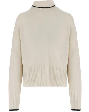 Pinko Wol Kasjmier Coltrui Pullover - Wit