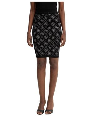 Guess Rhinestones 4G Swtr Rok - Zwart