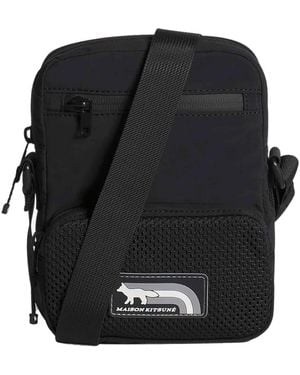 Maison Kitsuné Cross Body Messenger - Black
