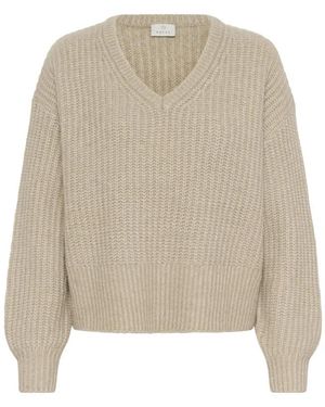 Kaffe V-Neck Knitwear - Neutro