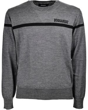 DSquared² Round-Neck Knitwear - Grey