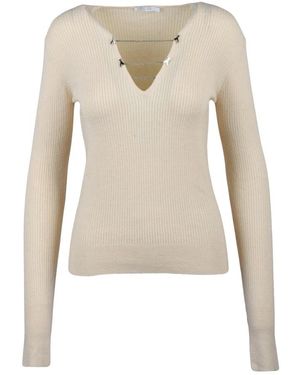Patrizia Pepe V-Neck Knitwear - Neutro