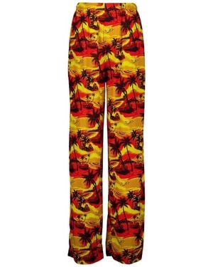 Balenciaga Hawaiian Car Pyjama Pants - Orange