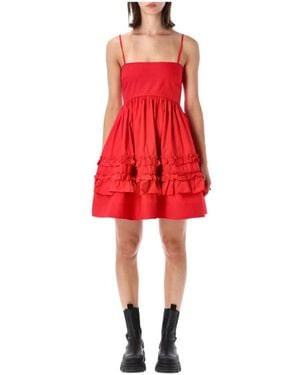 Ganni Short Dresses - Rojo