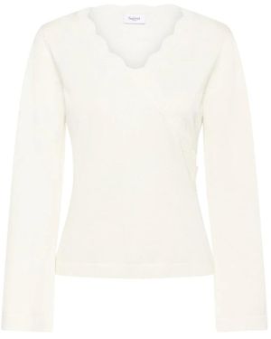 Saint Tropez V-Neck Knitwear - Blanco