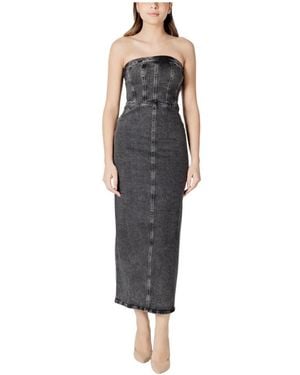 Ichi Midi Dresses - Black