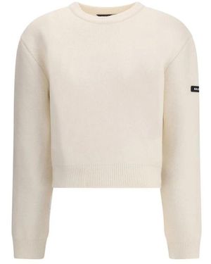 Balenciaga Round-Neck Knitwear - White