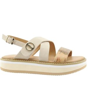 Alviero Martini 1A Classe Flat Sandals - Metallic