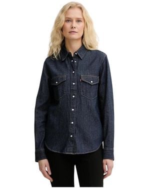Levi's Overhemden ,Blauw ,Katoen Overhemden