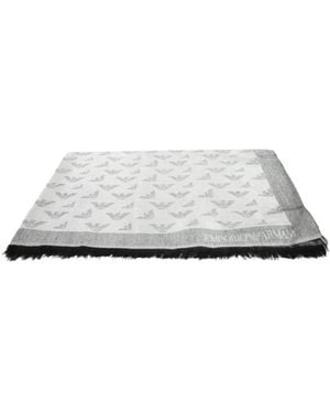 Emporio Armani Winter Scarves - White