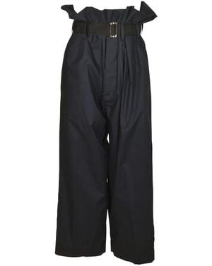 Plan C Wide Trousers - Negro