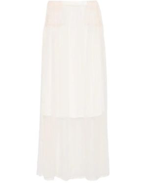 Dries Van Noten Scarlett Langer Rock - Weiß