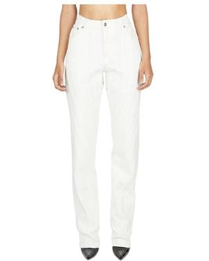 Mugler Straight Fit Jeans - White