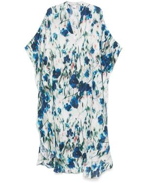 120% Lino Maxi Dresses - Blauw