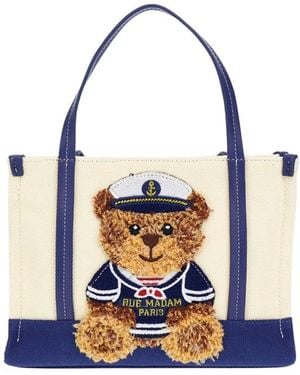 Rue Madam Tassen ,Blauw ,Katoen Marvin Mini Shopping Summer