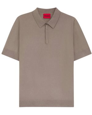 HUGO San Peter-Cv Knit Polo - Bruin