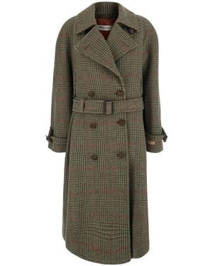 Golden Goose Double-Breasted Coats - Verde