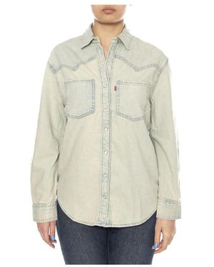 Levi's Overhemden ,Blauw ,Denim Denim Shirts - Wit