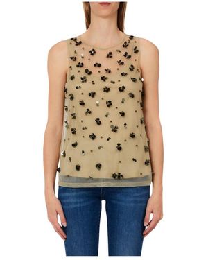 Liu Jo Sleeveless Tops - Natural