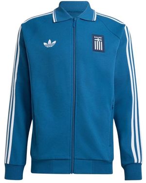 adidas Fitness ,Blauw ,Katoen Griekenland Uit Uitshirt Jack