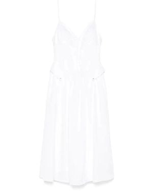 Elisabetta Franchi Stilvolles Baumwollkleid - Weiß