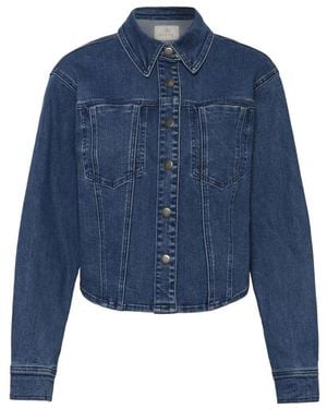 Kaffe Denimjacken - Blau