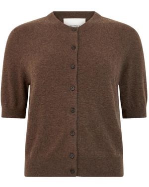 Lisa Yang Truien & Vesten ,Bruin ,Kasjmier Marene Cardigan Met Korte Mouwen