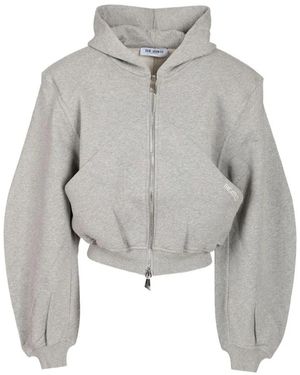 The Attico Hoodies & Sweatvesten ,Grijs ,Nylon Truien
