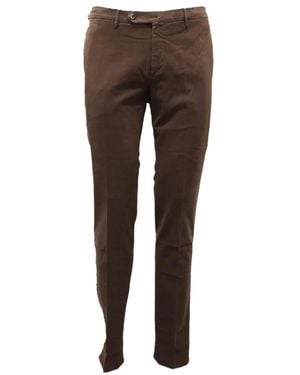 PT01 Slim-Fit Trousers - Brown