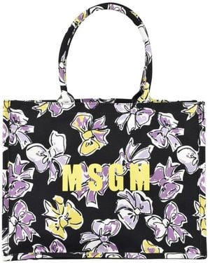 MSGM Tote Bags - Black