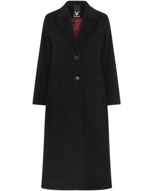 Fuchs & Schmitt Jassen ,Zwart ,Wol Single-Breasted Coat