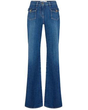 Elisabetta Franchi Wide Jeans - Blue