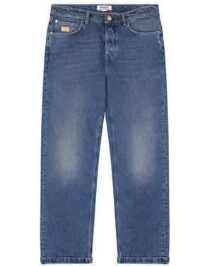 carlo colucci Premium Baggy Fit Jeans Bronx - Blau
