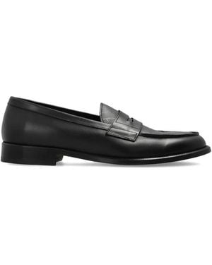 Etro Schoenen ,Zwart ,Leer Leren Loafers Met Paisley Detail