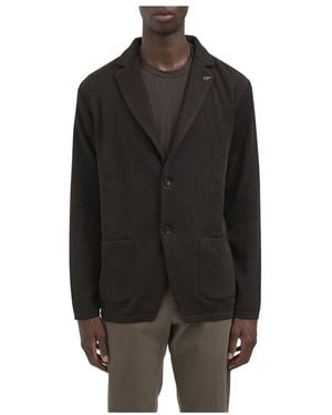 Paoloni Giacca Maglia Waffle - Schwarz