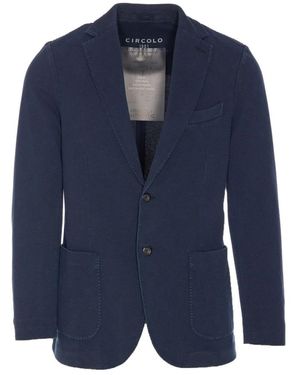 Circolo 1901 Blu giacca classica con revers manica lunga